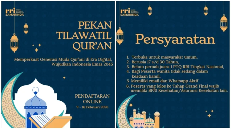 Sehari Lagi, Penutupan Pendaftaran PTQ RRI Samarinda 2026